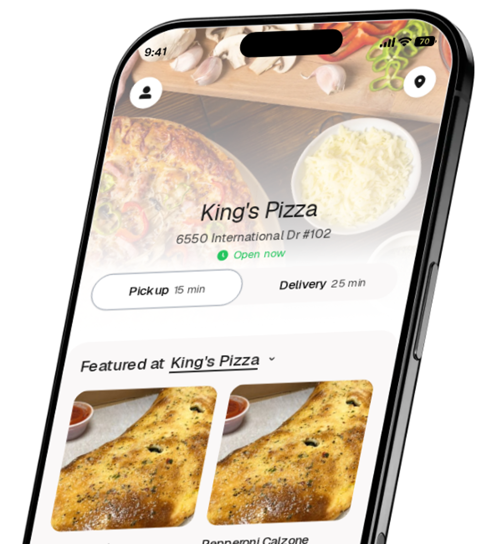 King's Pizza app preview